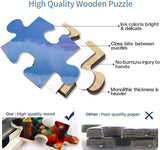 Dragon Planet 1000 Pieces Wooden Jigsaw Puzzles Personalized Photo Puzzle for Adults Friends Picture Puzzle Gifts for Wedding Birthday Valentine's Day Home Decor FANGKISSU