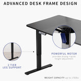 VIVO Electric Height Adjustable 71 x 36 inch Memory Stand Up Desk, Extra Deep Black Table Top, Black Frame, Standing Workstation with Preset Controller, 1B Series, DESK-KIT-1B7B-36 VIVO