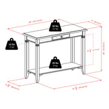 Winsome Nolan 30 x 40 x 15.98-Inch Composite Wood Console Table With Drawer, Cappuccino (40640) Winsome