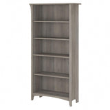 Bush Furniture Salinas 5 Shelf Bookcase in Driftwood Gray, Tall Bookshelf, Large Book Shelf for Living Room, Home Office, or Entryway Bush Furniture