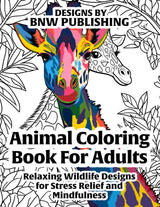 Animal Coloring Book for Adults: Relaxing Wildlife Designs for Stress Relief and Mindfulness WoodArtSupply