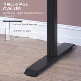 FLEXISPOT E8 Electric Gaming Standing Desk, 60x27 in Adjustable Height Desk for FPS Games, Computer Desk for Home Office Gamer with Dual Motors, USB Ports, Whole Piece Top (Black Frame + Black Top) FLEXISPOT