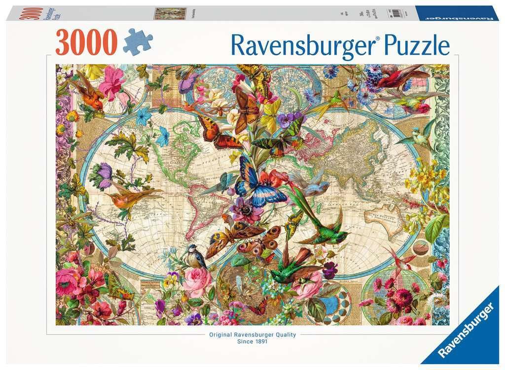 Ravensburger at MGL Map 3000 Piece Jigsaw Puzzle for Adults - Every Piece is Unique, Softclick Technology Means Pieces Fit Together Perfectly