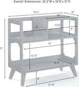 Crosley Furniture Asheville Mid-Century Modern Media Console Record Player Stand, Storage for Vinyl Records, Walnut, Medium Crosley Furniture