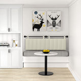 Adjustable Wall-Mounted Velvet Headboard for King Size Bed - Elegant Beige Design BSHOMGI