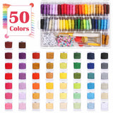 PAXCOO 488Pcs String Bracelet Making Kit, Friendship Bracelet String Kit with 50 Skeins Embroidery Floss Cross Stitch Thread, 400Pcs Friendship Bracelet Beads, 37Pcs Embroidery Tools PAXCOO