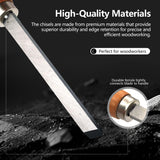 Professional Wood Turning Chisel Lathe Chisel Set with 2 Skew 1 Spear Point 1 Parting 1 Round Nose & 3 Gouge Tools,8 pcs Set, for Wood Job FlixGrdy