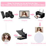 50 Pieces Sublimation Air Freshener Blanks Car Scented Hanging Round Felt Air Freshener White Fragrant Sheets with 100 Pieces Bags and Elastic Rope for Car Interior Use and Decor Maitys