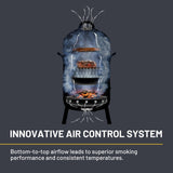 Char-Broil Bullet Charcoal Smoker 16" - 18202075,Black Char-Broil