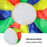 Sonyabecca Kids Play Parachute, Play Parachute 20ft with 16 Handles for Kids Cooperation Group Play Sonyabecca