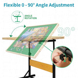 BuilderButler 1500pcs Puzzle Table with Legs,34.25" x 25.2"Wooden Jigsaw Puzzle Board with 4 Drawers & Cover,Height Adjustment & Weight optimization BuilderButler