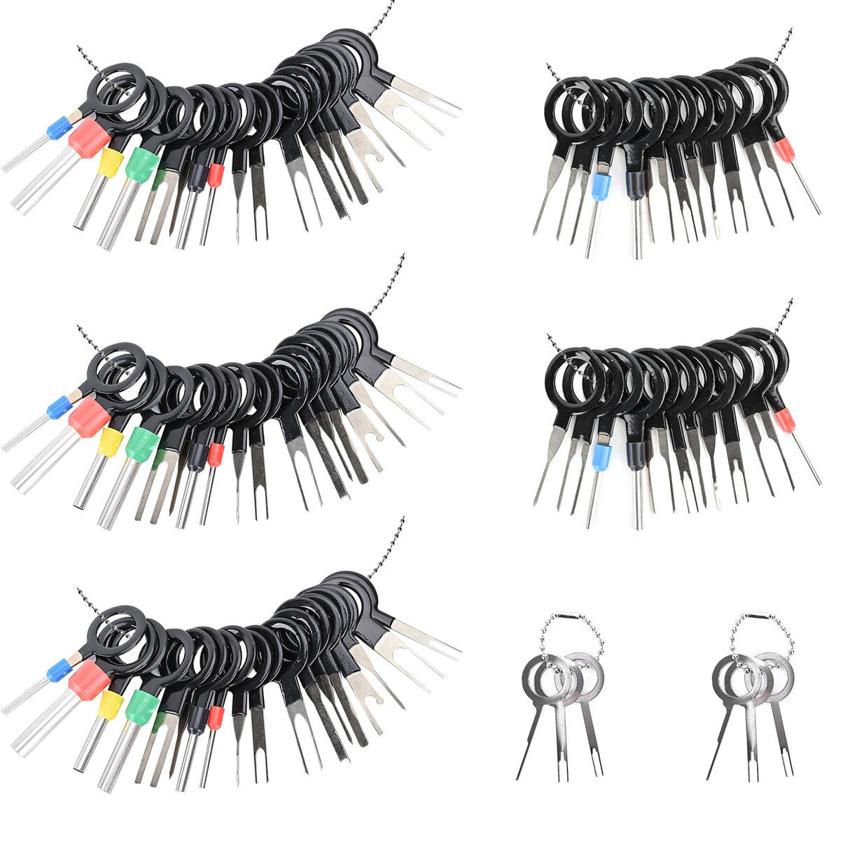 Terminal Removal Tool Kit 82 Pcs Depinning Tool Electrical Connector Pin Removal Tool Kit Pin Extractor Tool Set Wire Terminal Release Tool for Automotive Car Household Devices Kikerike