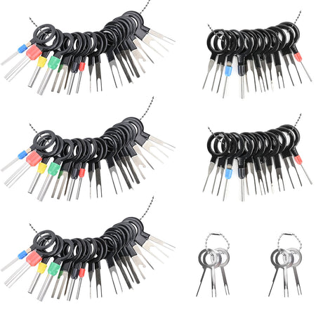 Terminal Removal Tool Kit 82 Pcs Depinning Tool Electrical Connector Pin Removal Tool Kit Pin Extractor Tool Set Wire Terminal Release Tool for Automotive Car Household Devices Kikerike