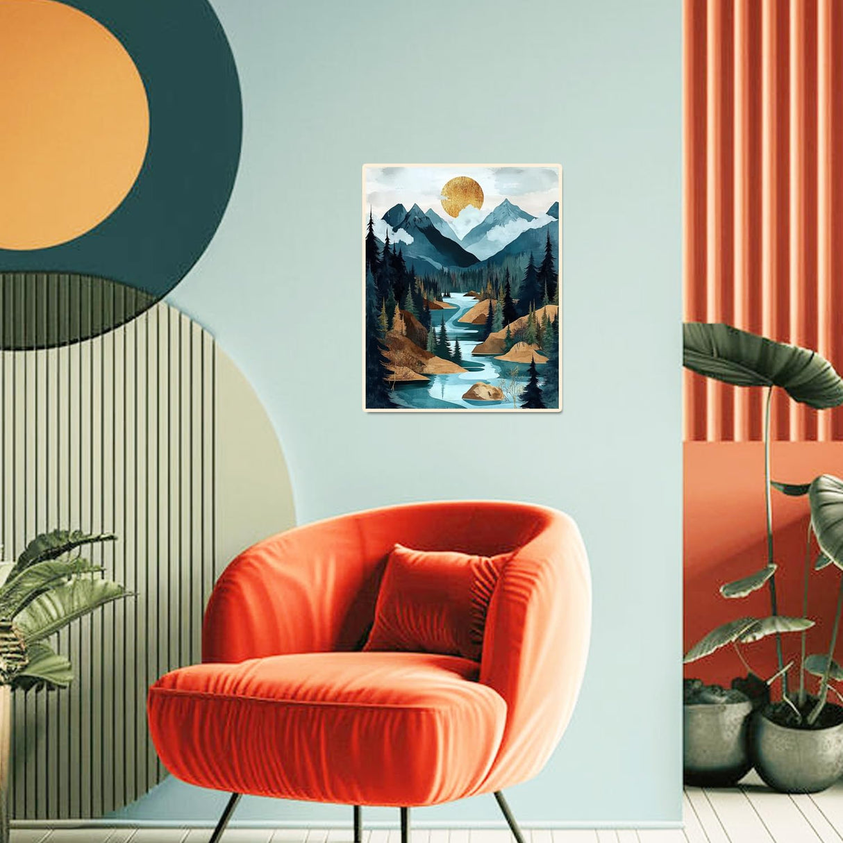 Mountain Paint by Numbers Kit for Adults Beginner Landscape Oil Painting Kit Adult Paint by Number Kits on Canvas Sunset DIY Painting for Beginners Art by Numbers for Gifts Home Wall Decor 16x20 Inch obterie