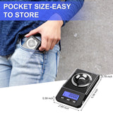 Milligram Scale 50g/0.001g High Precision Mg Scale, Portable Jewelry Scale .001 Gram Accuracy, Powder Scale, Digital Miligram Scale for Powder Medicine with Tray/Tweezers/Calibration Weight Weigh Gram