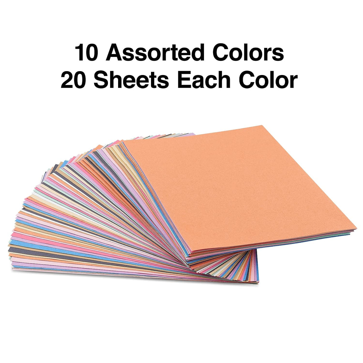 Staples 247445 Construction Paper 9-Inch x 12-Inch Assorted Colors 200 Sh./PK (MMK01200S) STAPLES