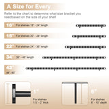 Floating Shelf Bracket Heavy Duty,Decorative Floating Shelf Hardware Hidden Black Metal Fireplace Mantel Brackets (43"X6"X1.0") Craftersmark