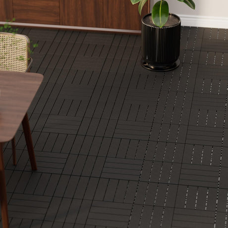 GOOFCXO 44 PCS Interlocking Deck Tiles, 12"x12" Plastic Outdoor Patio Flooring Boards 44 Sq.Ft. All Weather Use Patio Floor Decking Tiles Waterproof Non-Slip for Pool Porch Balcony Backyard GOOFCXO