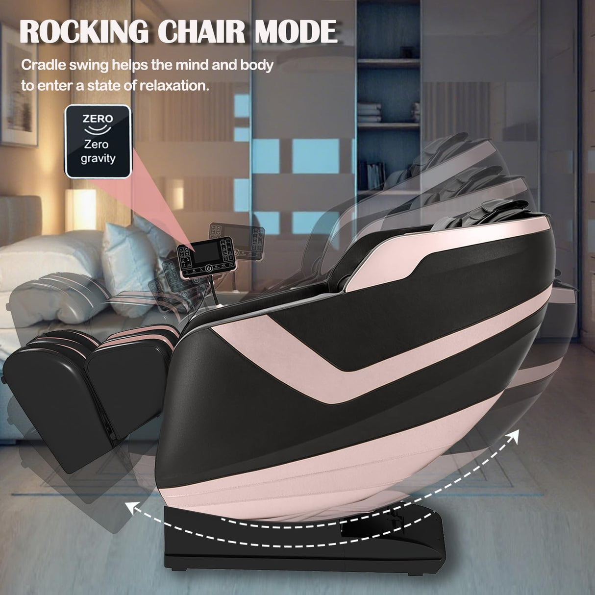 Artist hand Massage Chair Full Body, Zero Gravity Massage Chair, Dual Core SL-Track Massage Recliner Chair with Bluetooth Speakers, Full Body Airbag Compression, Heating, Foot Rollers, Black & Gold Artist hand