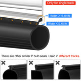 ToLanbbt 10FT Garage Door Seals Bottom Rubber 0.19" P Bulb Bottom Weather Seal, Overhead Garage Door Seal Replacement Weather Stripping (10 FT, Black) ToLanbbt