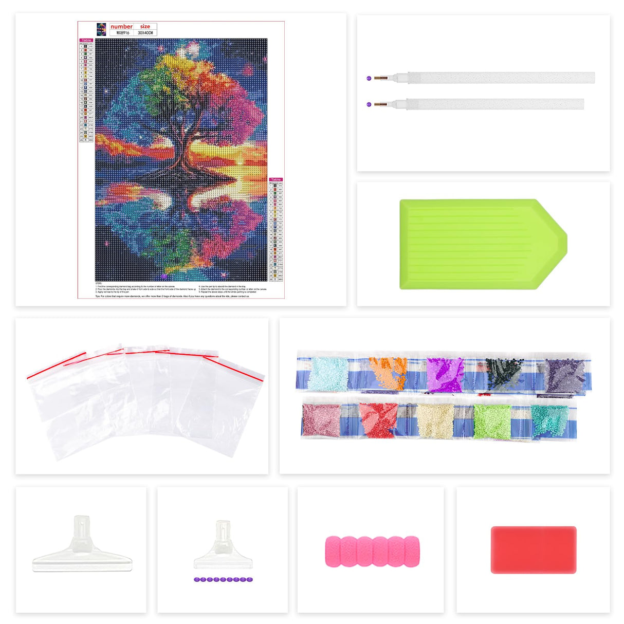 Lxmsja Tree of Life Diamond Art Kits for Adults, Tree DIY Full Drill Diamond Painting Kits for Beginners, 5D Gem Art Crafts for Adults, Home Wall Decor 12x16 inch Lxmsja