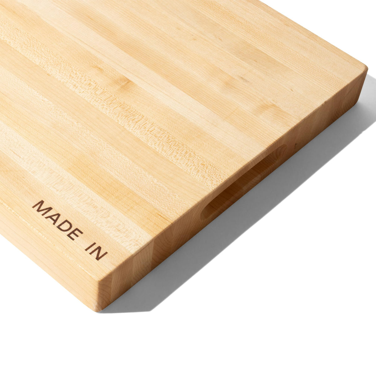 Made In Cookware - Butcher Block - Maple Wood - Crafted in USA - Thick Charcuterie Board with Side Handles - 17.75x11.75" Made In