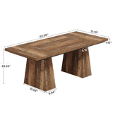 Tribesigns 63-Inch Executive Desk, Large Office Computer Desk with Double Pedestal, Modern Simple Workstations Writing Table Conference Table Business Furniture for Home Office, Espresso Brown Tribesigns