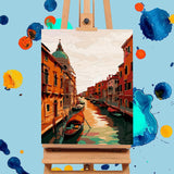 Paint by Numbers Kit for Adults Rolled Canvas - 16x20 Inch Venice Adult Paint by Number Kits on Canvas for Beginners, DIY Acrylic Oil Number Painting Kits with Gift Box for Home Wall Decor Gift Offito