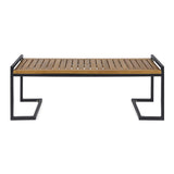 Christopher Knight Home Noel Outdoor Industrial Acacia Wood and Iron Bench, Teak Finish/Black Metal Christopher Knight Home