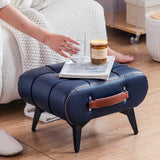 Purgreen Small Footstool Ottoman - Stylish and Functional Faux Leather Footrest for Extra Seating in Living Room, Entryway, or Office Purgreen