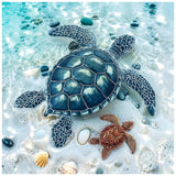 DIADAY Sea Turtles Diamond Painting Kit, Diamond Art Kits for Adults, 5D Full Round Drill Turtles Diamond Art Painting, DIY Gem Craft Arts Home Wall Decor Gift 12 x 12 Inches DIADAY