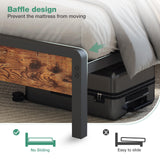 Novilla Queen Size Bed Frame With Headboard, Metal Frame With Lights & Charging, 12 Inches Storage Space, Heavy Duty Steel Slat Support, No Box Spring Needed Novilla