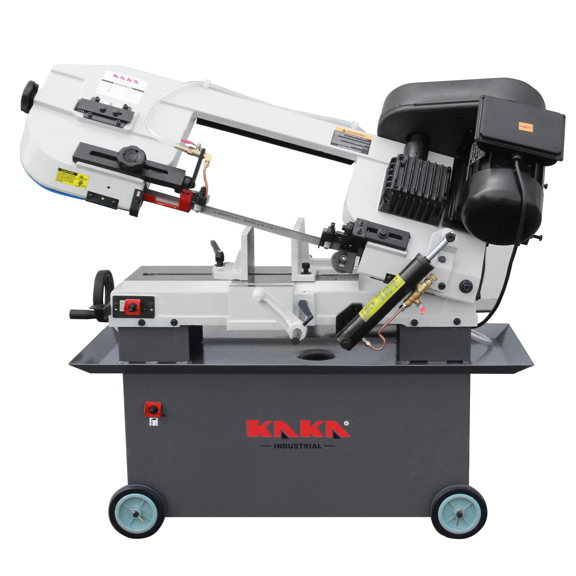 KAKA INDUSTRIAL Metal Bandsaw, 7 x 12 inch Metal Cutting Band Saw,4 step blade speeds by pulley wheel driven, Metal Horizontal Band Saw, BS-712N metal cut band saw with 1.5HP motor 115V / 230 - WoodArtSupply