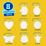 EggSun 8Pcs Stepping Stones Painting Craft Kit for Kids 4 8 6, DIY Garden Stones Outdoor Paint Your Own Ceramic Unicorn Arts and Crafts for Boys Girls Ages 4 7 9 10 12 Birthday Gifts EggSun