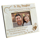 K KENON Engraved Wooden Frame for Daughter, Personalized Natural Wood Photo Frame Christmas Graduation Gift for Daughter, Birthday Gift For Daughter From Dad K KENON