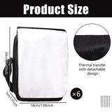 6 Pcs Sublimation Bags Blanks Sublimation Sport Bag Sublimation Shoulder Bag Sublimation Crossbody Bag DIY Sublimation Bags for Adults Children Father's Day Gifts Olutacot