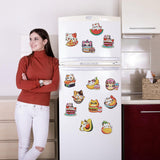 INCOK Cat Diamond Art Magnets Refrigerator - 12 PCS DIY Diamond Painting Kits Pineapple Hamburger Avocado Fridge Magnets Home Decors Art Crafts Birthday Gift for Adults Beginners Cat Lover INCOK