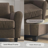 Bonzy Home 80.7" Brown Couch, 3 Seater Sofa for Living Room, Modern Comfy Couches with Thick Cushion for Home Apartment Office Bonzy Home