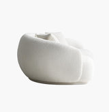 Acanva Mid Century Modern Curved Living Room Sofa, 4-Seat Boucle Fabric Couch for Bedroom, Office, Apartment, White Acanva