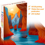 Bgraamiens Puzzle-Voyage- Puzzles for Adults 1000 Pieces, Difficult Challenge Jigsaw Puzzles, Autostereoscopy River Mountains with Sunset Scene Art Puzzles as Wall Decor Impossible Puzzle Bgraamiens