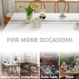 JIALE Table Cloth Rectangle Table, Heavy Duty Cotton Linen Waterproof Tablecloths Farmhouse Tablecloth, Soft and Wrinkle Free Table Cover with Tassels, Square, 55''x55'', 4 Seats JIALE