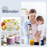 FRESKO Immersion Blender Handheld, 4-in-1 Stainless Steel Hand Stick Blender Electric with 12-Speeds & Turbo Mode, Powerful 500W Emulsion Blender with Beaker, Chopper & Whisk for Smoothies, Soup FRESKO