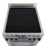 West Bend WB200ERPSS 20-Inch Electric Range, Compact Design, Top with 4 Cooking Zones, Glass Oven Door, Storage Drawer, and Rotisserie Accessories, 2.0 Cu. Ft, Stainless Steel, Metallic West Bend