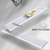 EaseLife 32in x 84in Sliding Barn Door with 5.5FT Barn Door Hardware Track Kit Included,Solid LVL Wood Slab Covered with Water-Proof & Scratch-Resistant PVC Surface,DIY Assembly,Easy Install,White EaseLife