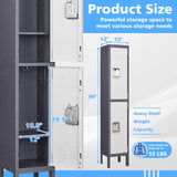 Letaya Metal Lockers for Employees,2 Door Storage Locker Lockable Steel Cabinet for School Gym Home Office staff (2 Door) Letaya