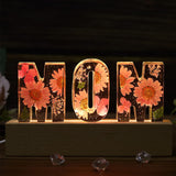 Voaesdk Big Letter Light Resin Molds,26 Cavities Alphabet LED Silicone Resin Mold with 1Pcs USB Powered Wooden Lighted Base Stand for DIY Table Crafts Party Wedding Desktop Lamp Home Decor Voaesdk