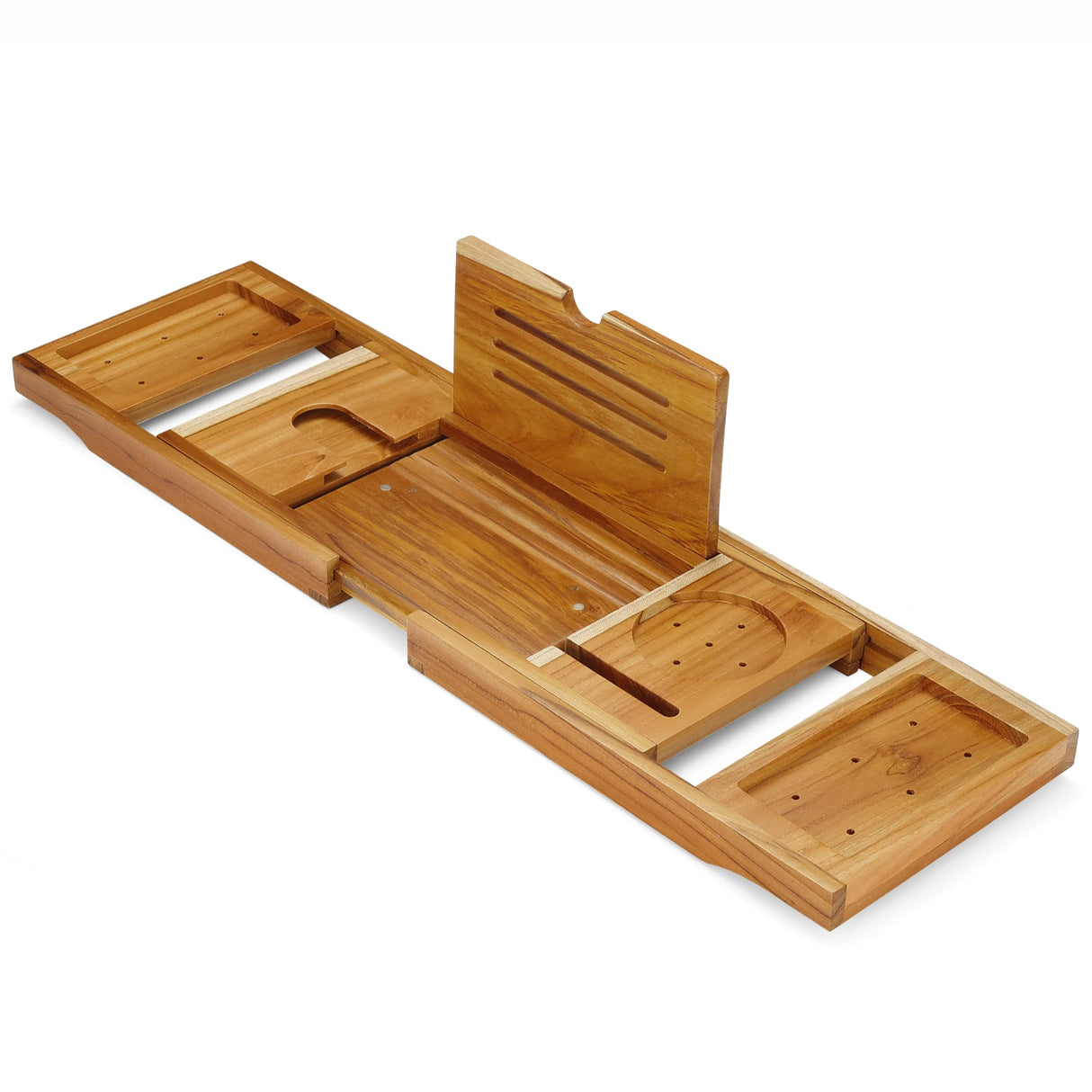 TEAKAURA Teak Bathtub Tray, Bathtub Caddy, Expandable Bath Tub Tray Wood, Bath Table Tray&Bathtub Shelf, Luxury Bathtub & Bathroom Accessories and Organizer, House Warming&Wedding Gifts(Large) TEAKAURA