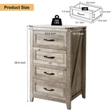 NEDYO 4PCS Farmhouse Dresser Set, Dresser and Nightstand Sets, Rustic Wooden Dresser Set. Including 6 Drawer Dresser & 4 Drawer Dresser & 2 Drawer Nightstand Set of 2 with USB. Light Rustic Oak NEDYO