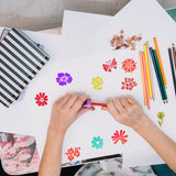 Sitsink Flower Stencils for Crafts - 60 Pcs Reusable Cute Floral Wall Stencil Templates for Painting on Walls, Wood, Rock, DIY Art Projects, Window Glass, Card Sitsink