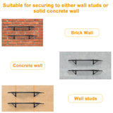 Jwevvie 2 Pack 2 x 6 ft Garage Shelving Wall Mounted, Heavy Duty Garage Wall Shelves, 440 lbs Load Capacity Storage Rack Floating Shelves Jwevvie